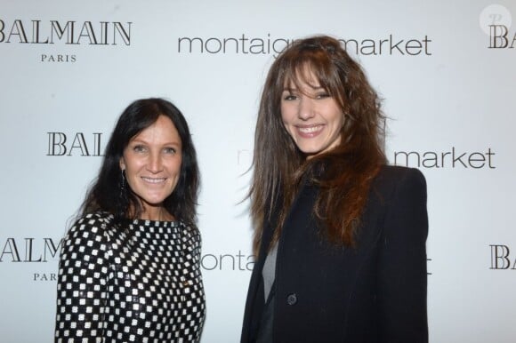 Exclusif - Liliane Jossua et Doria Tillier assistent à la soirée de lancement de la collection joaillère Carbone de Balmain au Montaigne Market. Paris, le 1er mars 2013.