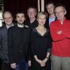 Pierre Lescure, Regis Wargnier, Anne Loiret, Nicolas Candoni et Patrice Leconte - Conférence de presse "Palmarès du Theatre 2013" à la brasserie Zimmer a Paris. Le 8 mars 2013.