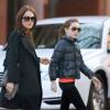 Julianne Moore avec sa fille Liv Helen Freundlich, à New York, le 9 mars 2013.