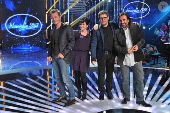 Sinclair, Maurane, André Manoukian et Olivier Bas dans Nouvelle Star