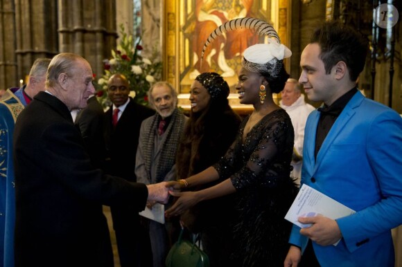 Le prince Philip, duc d'Edimbourg, lors d'une cérémonie religieuse en l'abbaye de Westminster à l'occasion du jour du Commonwealth à Londres, le 11 mars 2013.