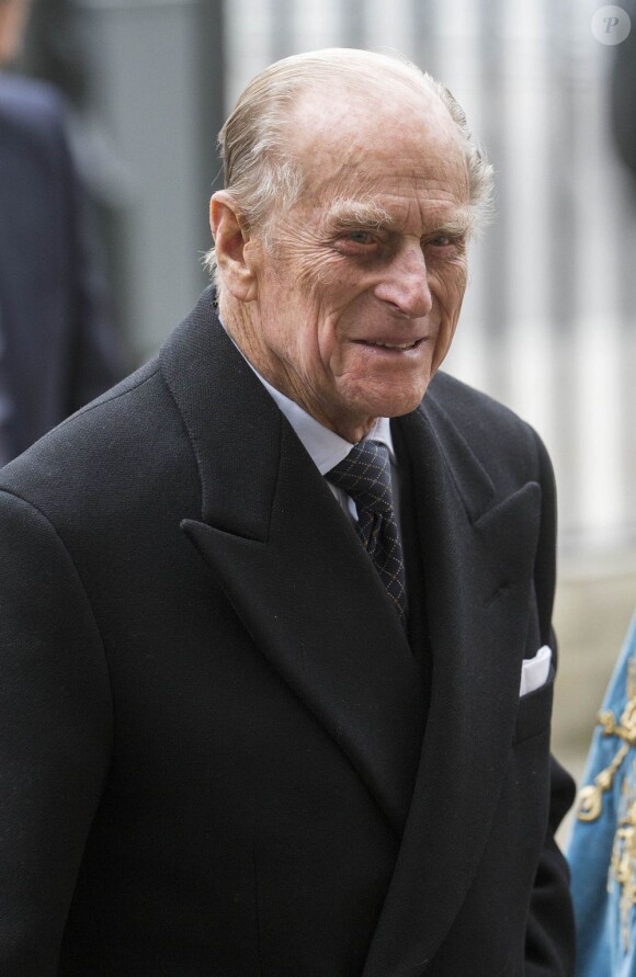 Le prince Philip, duc d'Edimbourg, présent lors d'une cérémonie religieuse en l'abbaye de Westminster à l'occasion du jour du Commonwealth à Londres, le 11 mars 2013.