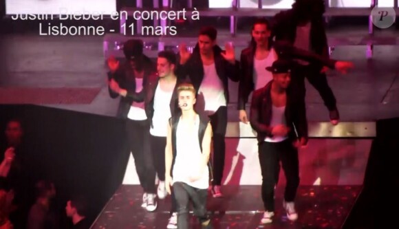 Justin Bieber est en concert au Portugal le 11 mars 2013.