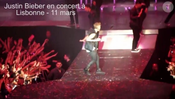 Justin Bieber sur scène au Portugal le 11 mars 2013.