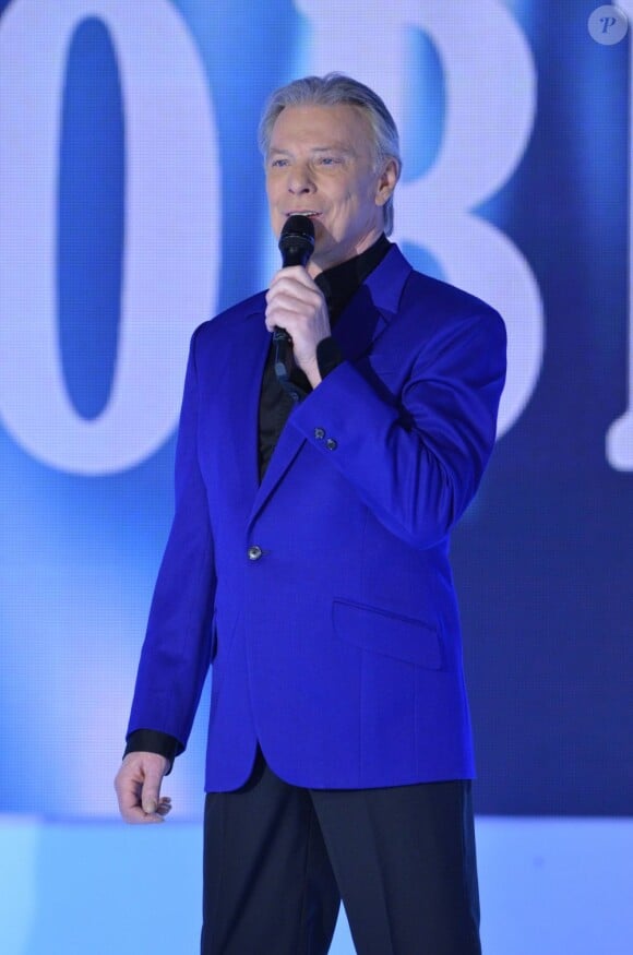 Herbert Léonard à l'enregistrement de l'émission Vivement Dimanche à Paris, le 22 février 2013.