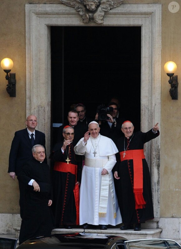 Le pape François lors d'une visite à Rome, le 14 mars 2013.