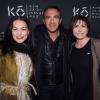 Exclu - Lio, Nikos Aliagas et Liane Foly lors de l'inauguration du restaurant Miss KÔ dans le 8e arrondissement de Paris. Le 18 mars 2013.