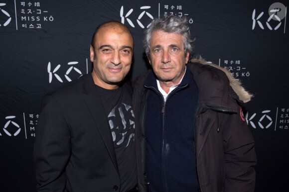Exclu - Claude Louzon et Michel Boujenah lors de l'inauguration du restaurant Miss KÔ dans le 8e arrondissement de Paris. Le 18 mars 2013.