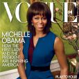 Michelle Obama photographiée par Annie Leibovitz pour le numéro d'avril 2013 du magazine Vogue.