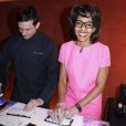 Audrey Pulvar lors de la soirée de lancement de la Box Kate Moss pour Sushi Shop à la Nouvelle Eve à Paris, le 19 mars 2013