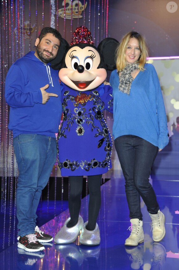 Mouloud Achour et Ludivine Sagnier lors de la prolongation des 20 ans de Disneyland Paris, le samedi 23 mars 2013.