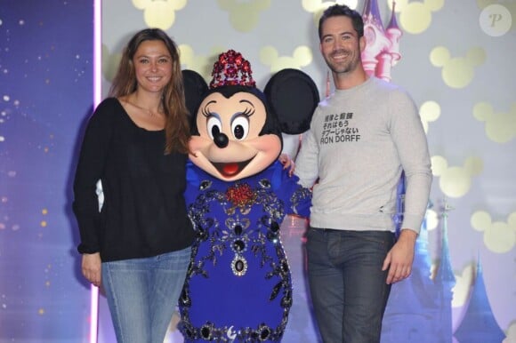 Sandrine Quétier et Emmanuel Moire lors de la prolongation des 20 ans de Disneyland Paris, le samedi 23 mars 2013.