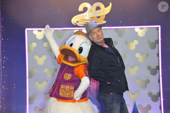 Franck Dubosc lors de la prolongation des 20 ans de Disneyland Paris, le samedi 23 mars 2013.