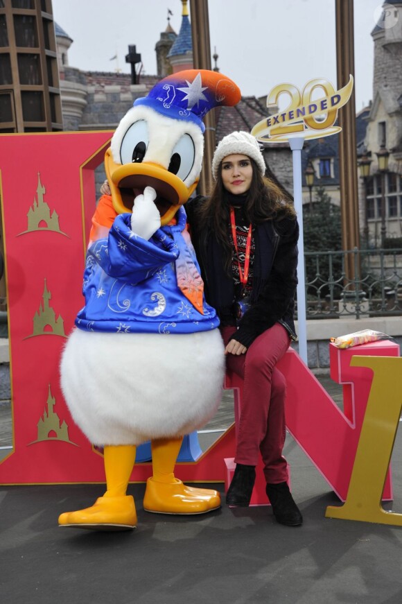 Joyce Jonathan lors de la prolongation des 20 ans de Disneyland Paris, le samedi 23 mars 2013.
