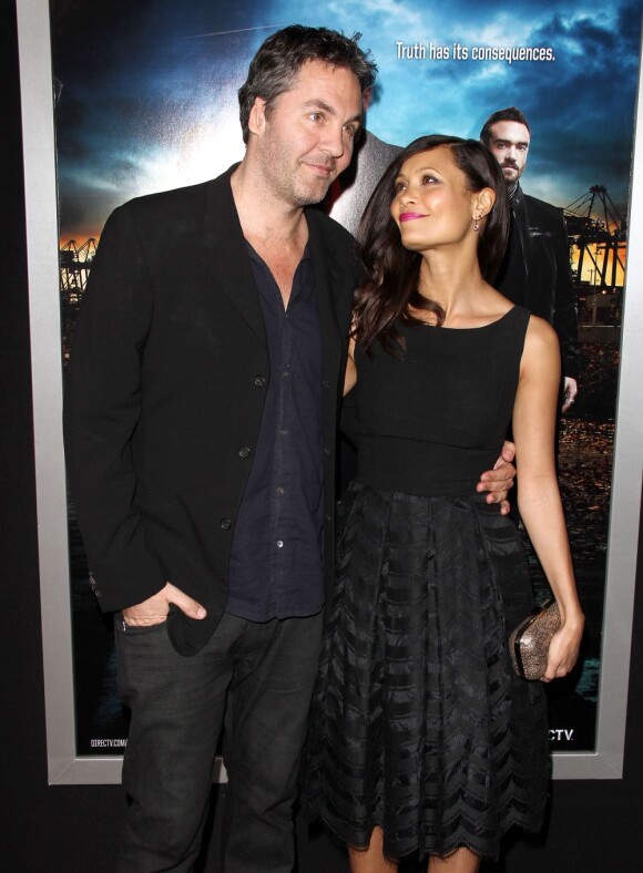 Thandie Newton et son mari Ol Parker à Los Angeles pour la présentation de la série Rogue à Hollywood le 26 mars 2013