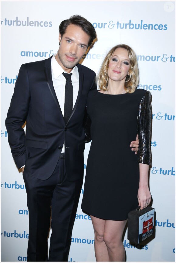 Nicolas Bedos et Ludivine Sagnier lors de l'avant-première du film Amour et Turbulences au Publicis, Paris, le 18 mars 2013.
