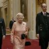 La reine Elizabeth II a spontanément proposé au réalisateur Danny Boyle sa participation dans son propre rôle au côté de Daniel Craig pour la séquence Happy & Glorious mettant en scène son arrivée à la cérémonie d'ouverture des Jeux olympiques de Londres 2012, le 27 juillet 2012.