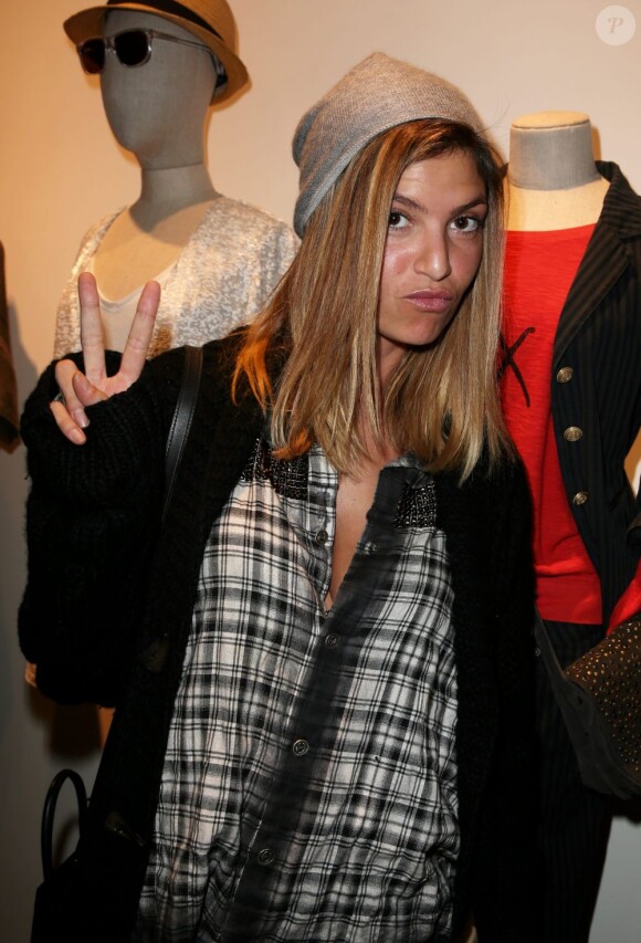 Isabelle Funaro, Exclusif - Présentation de la première collection de lunettes Swildens dans l'une des boutiques de la marque située rue de Poitou à Paris, le 28 mars 2013.