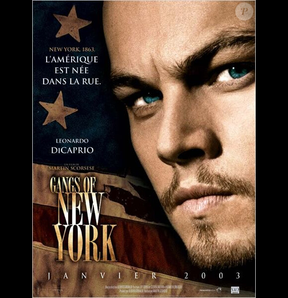 Affiche officielle de Gangs of New York avec Leonardo DiCaprio.