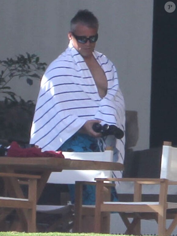 Matt Leblanc et sa compagne Andrea Anders sont allés passer le week-end de Pâques à Cabo San Lucas pour profiter du soleil et de la piscine. Le 30 mars 2013.