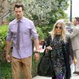 Fergie (enceinte) et son mari Josh Duhamel ont assisté à la messe de Pâques à Santa Monica, le 31 mars 2013.