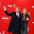 Kevin Costner et sa femme Christine Baumgartner aux César 2013