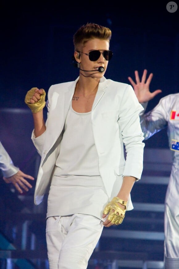 Justin Bieber en concert au Palais Omnisport de Paris Bercy le 19 mars 2013.