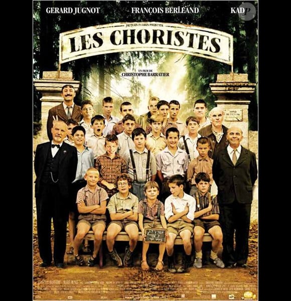 Jean-Paul Bonnaire, ici juste au-dessus de Gérard Jugnot, sur l'affiche officielle du film Les Choristes.