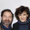 Denis Olivennes et Inès de la Fressange au Théâtre Antoine pour la projection du documentaire sur Laurent Ruquier "On ne demande qu'a le connaître" réalisé par Gérard Miller pour France 2, à Paris le 2 décembre 2012.