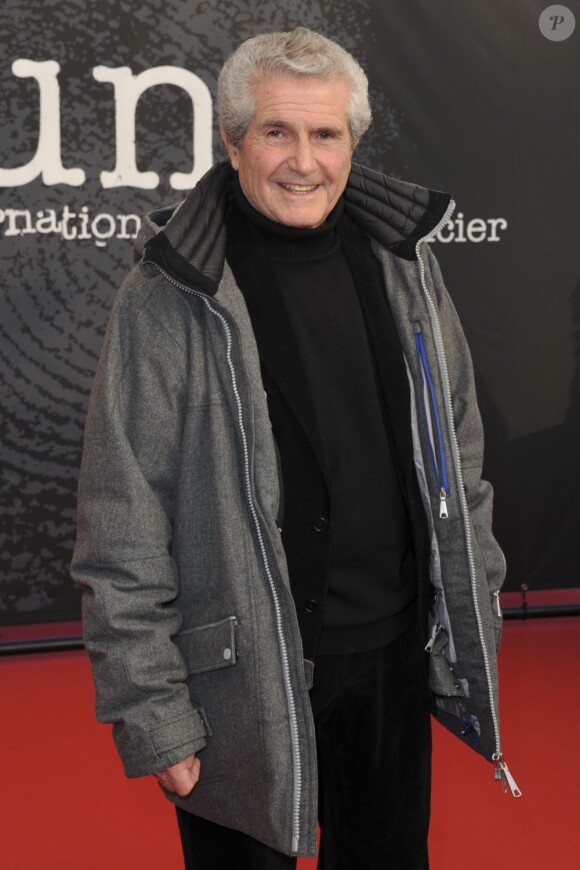 Claude Lelouch présent àl'ouverture du Festival Du Film Policier de Beaune, le 3 avril 2013.