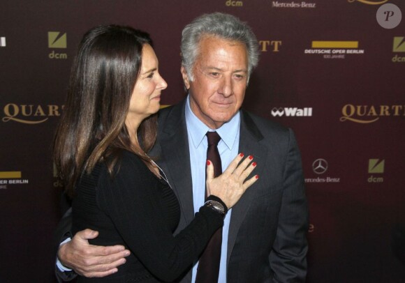 Dustin Hoffman et sa femme lors de la première de Quartet à Berlin, le 20 janvier 2013.