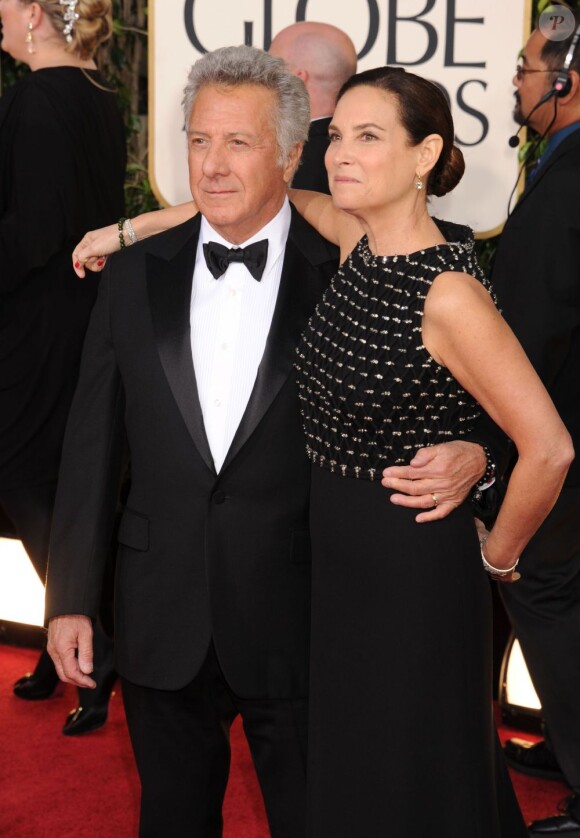 Dustin Hoffman et sa femme aux Golden Globes 2013.