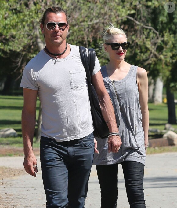 Gwen Stefani et son mari Gavin Rossdale dans les rues de Los Angeles, le 3 avril 2013.