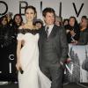 Olga Kurylenko et Tom Cruise pendant la première du film Oblivion à Londres, le 4 avril 2013.