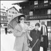 Audrey Hepburn et son fils Luca à Gstaad en décembre 1980. 
