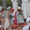 Nicole Richie et Jessica Alba en vacances a Saint-Barthélemy le 5 avril 2013.