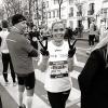 Sylvie Tellier lors du marathon de Paris, le 7 avril 2013.