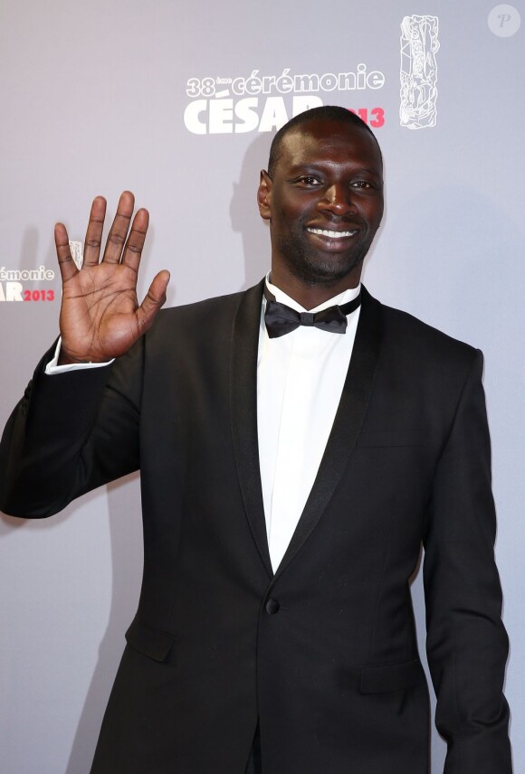 Omar Sy arrivant à la 38e cérémonie des César à Paris