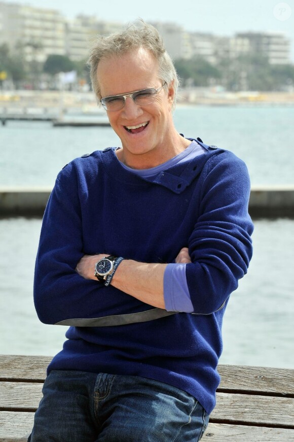 Christophe Lambert à la 50e édition du MipTV à Cannes, le 8 avril 2013. Il porte une montre Montblanc Star Chronographe Automatique.