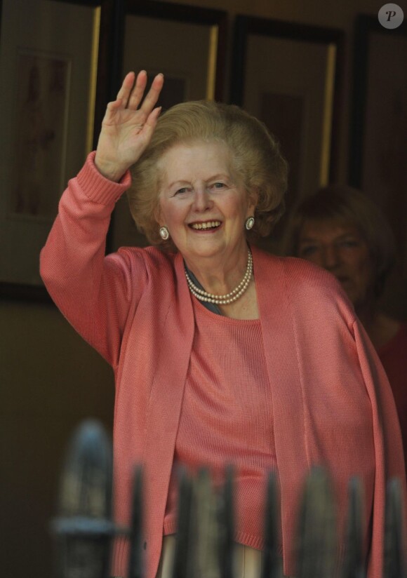 Margaret Thatcher à Londres, le 29 juin 2009. 