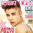 Justin Bieber en couverture de Teen Vogue, édition du mois de mai 2013.