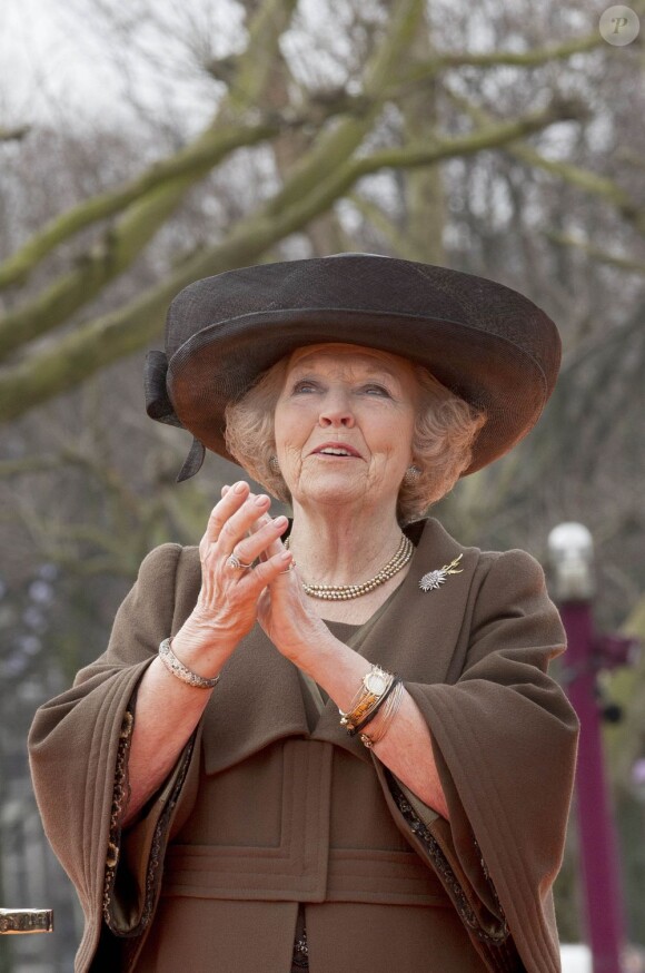 La reine Beatrix des Pays-Bas lors de la réouverture du Rijksmuseum à Amsterdam le 13 avril 2013.