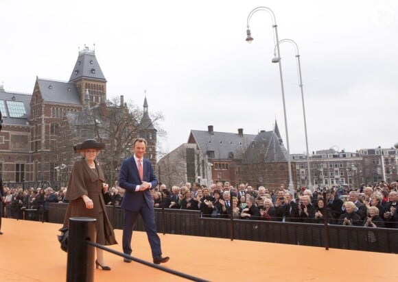 La reine Beatrix des Pays-Bas lors de la réouverture du Rijksmuseum à Amsterdam le 13 avril 2013.