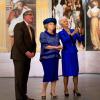 La reine Beatrix à la Grote Kerk à La Haye le 24 avril 2013 pour sa dernière mission officielle en tant que souveraine des Pays-Bas, pour l'inauguration d'une exposition Huygens.