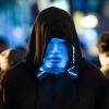 Jamie Foxx est méconnaissable dans le costume d'Electro sur le tournage de The Amazing Spider-Man 2 à Times Square, New York, le 15 avril 2013.