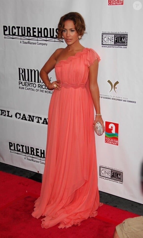 L'actrice Jennifer Lopez à New York le 26 juillet 2007 pour la présentation d'El Cantante