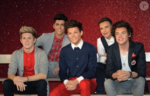 Les anglais de One Direction ont fait leur entrée au musée de Madame Tussauds à Londres, le 18 avril 2013.