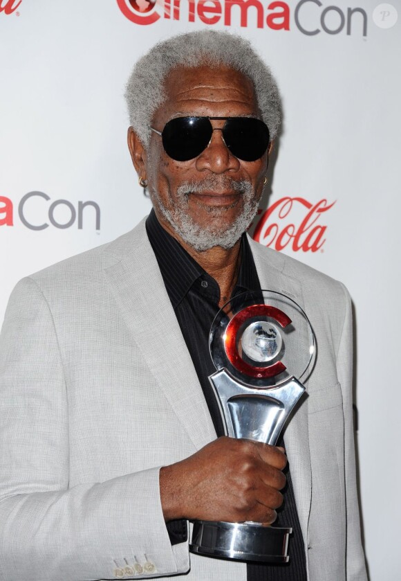 Morgan Freeman icône de cinéma à la cérémonie d'awards du CinemaCon au Caesars Palace, Las Vegas, le 18 avril 2013.