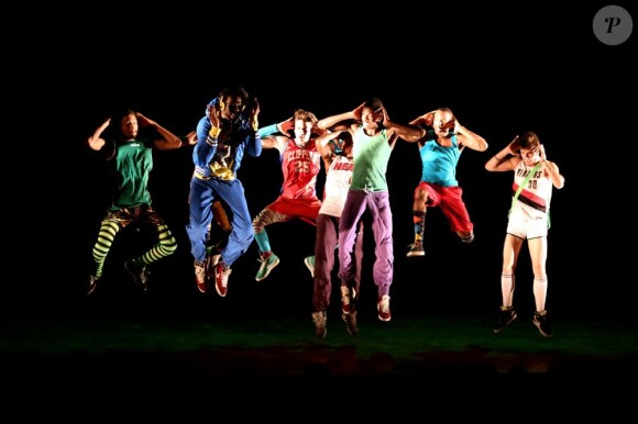 Exclusif : Les danseurs de Blanca Li en pleine représentation du spectacle Elektro Kif à la Cigale à Paris, le 8 avril 2013. Ils y resteront jusqu'au 27 avril.