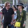 Johnny et Laeticia Hallyday, amoureux et complices, assistent au Festival de musique de Coachella, le 20 avril 2013